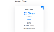 美国vps 1cpu/512M/500G流量 2.5USD/月
